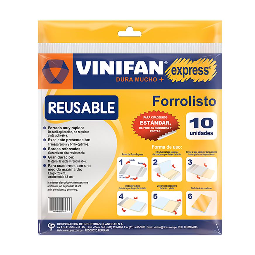 Forro Vinifan Express A4 Cristal Bolsa X 10 Und